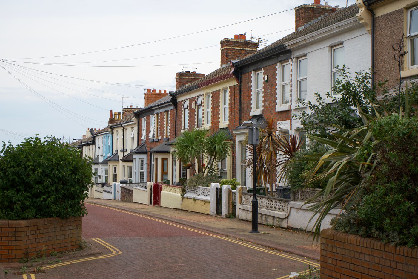 Traditional British terraced homes, illustrating the residential properties served